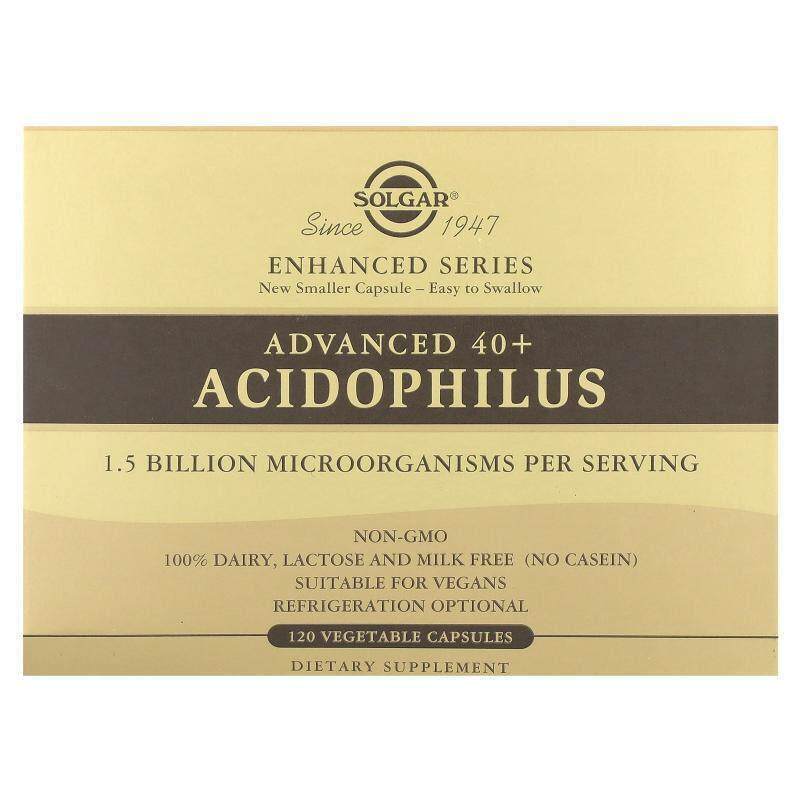 索尔加,高级 40+ Acidophilus，120 粒素食胶囊