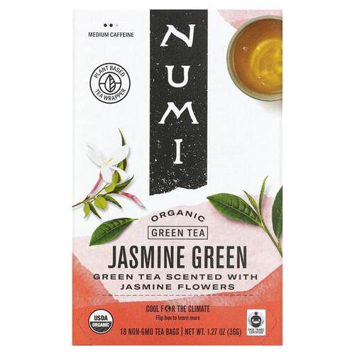 Numi Tea,有机绿茶，茉莉花绿茶