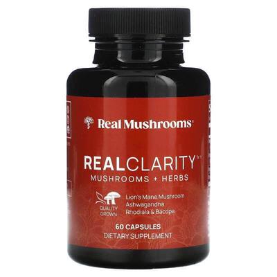Real Mushrooms,RealClarity，蘑菇 + 草本，60 粒胶囊