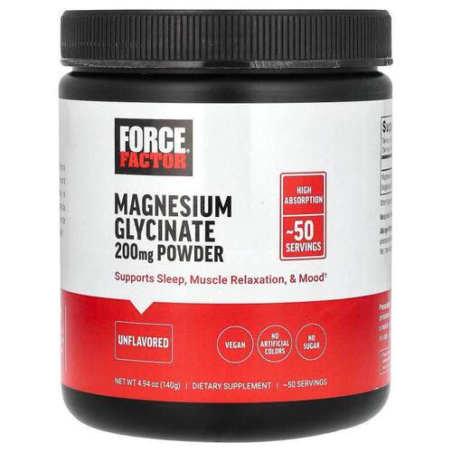 Force Factor,甘氨酸镁粉，原味，4.94 盎司（140 克）