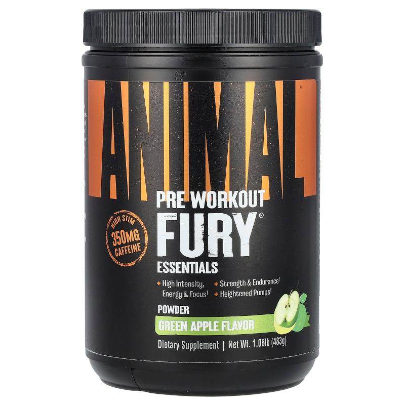 Animal,Fury®，锻炼前粉末，青苹果味，1.06 磅（483 克）