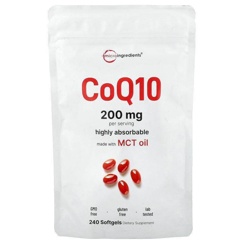 Micro Ingredients,辅酶 Q10 软胶囊，240 粒（每粒 100 毫克）