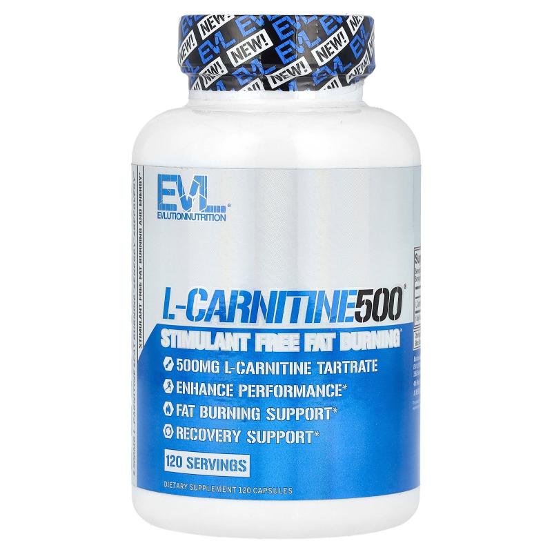 EVL,L-Carnitine500®，500 毫克，120 粒胶囊
