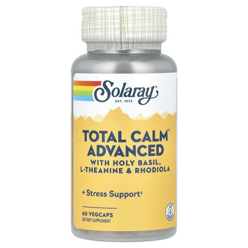 Solaray,Total Calm&trade; 高级，60 粒素食胶囊