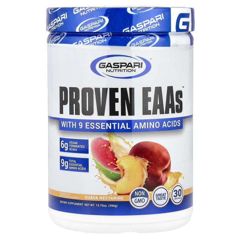 Gaspari Nutrition,Proven EAA，含 9 种必需氨基酸，番石榴/油桃