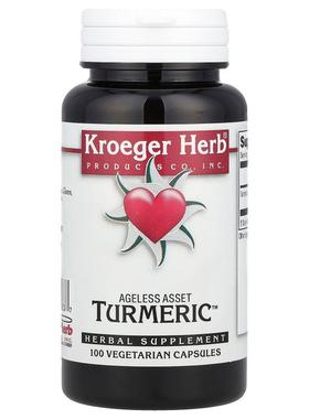 Kroeger Herb Co,Ageless Asset，姜黄™，100 粒素食胶囊（每粒胶