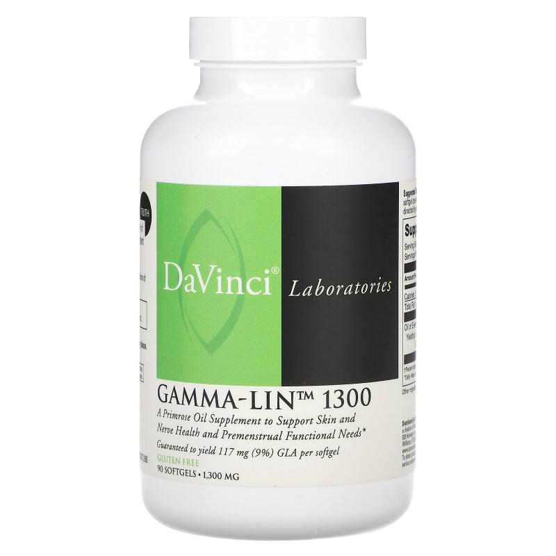 DaVinci Laboratories,Gamma-Lin 1300，1300 毫克，90 粒软胶囊
