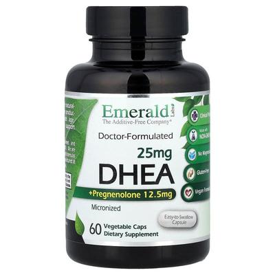 Emerald Laboratories,DHEA + 孕烯醇酮，60 粒素食胶囊