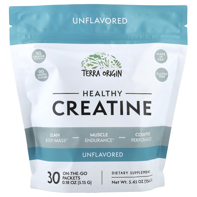 Terra Origin,Healthy Creatine, Unflavored, 30 On-The-Go Pack图片