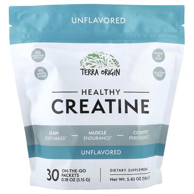 Terra Origin,Healthy Creatine, Unflavored, 30 On-The-Go Pack