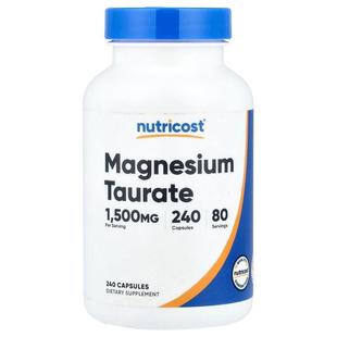 Nutricost,牛磺酸镁，1500 毫克，240 粒胶囊（每粒胶囊 500 毫克