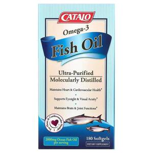 CATALO,Omega-3 鱼油，180 粒软胶囊（每份 1,000 毫克）