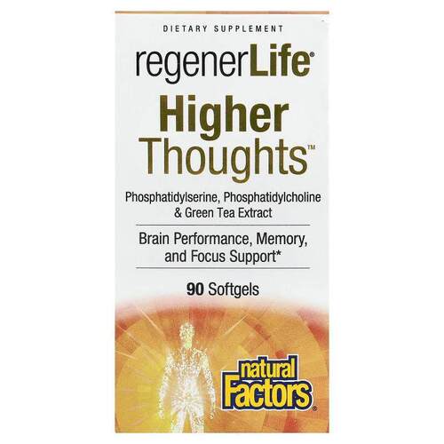 Natural Factors,3 Brains，Higher Thoughts，90 粒软凝胶