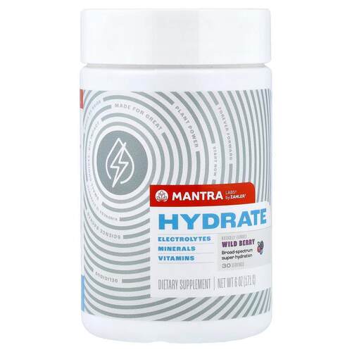 Zahler,Mantra Labs®, Hydrate, Wild Berry, 6 oz (171 g)