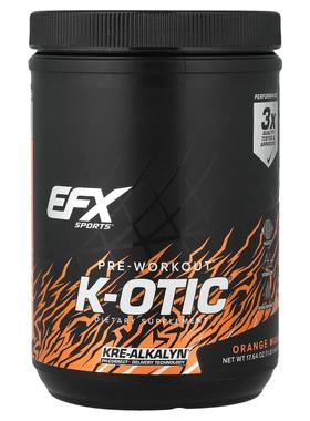 EFX,K-otic® Pre-Workout, Orange Mango, 1 lb 1.64 oz (500 g)