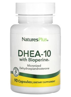 NaturesPlus,含 BioPerine 的 DHEA-10，90 粒胶囊