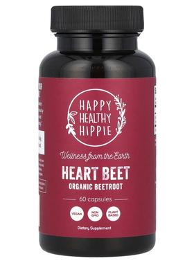 Happy Healthy Hippie,Heart Beet，有机甜菜根，60 粒胶囊（每粒