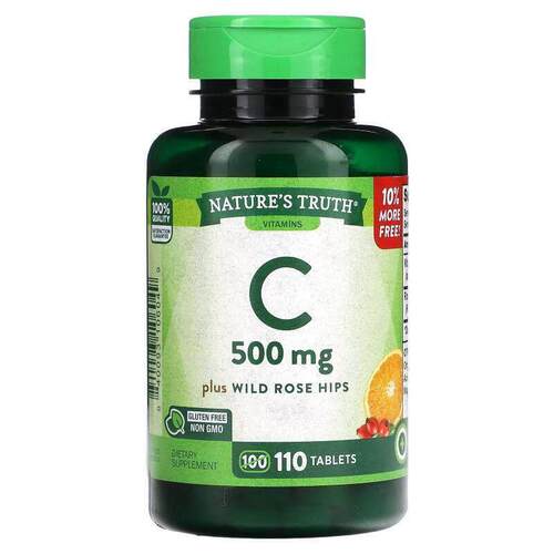 Nature's Truth,含野生玫瑰果的维生素 C，500 毫克，110 片