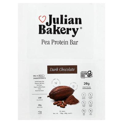 Julian Bakery,Pea Protein Bar, Dark Chocolate, 12 Bars, 2.1