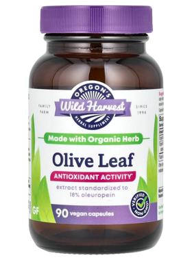 Oregon's Wild Harvest,橄榄叶，90 粒全素胶囊