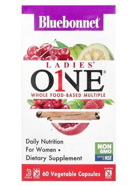 Bluebonnet Nutrition,Ladies' ONE®，全食基多营养素，60 粒素食