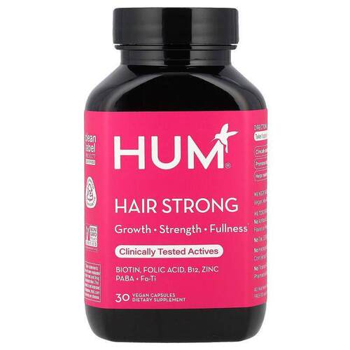 HUM Nutrition,头发强韧支持，30 粒全素胶囊