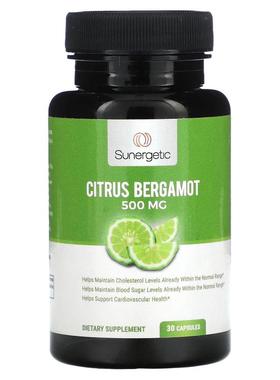 Sunergetic,弗手柑，500 毫克，30 粒胶囊