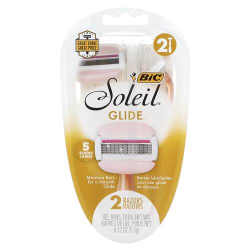 BIC,Soleil Glide，一次性剃刀，2 把