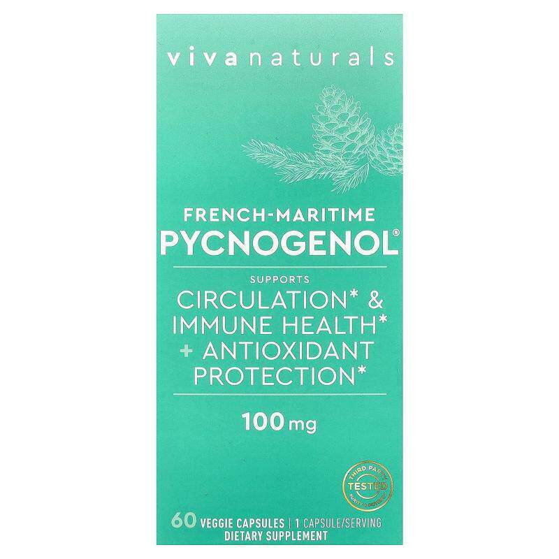 Viva Naturals,法国滨海 Pycnogenol，60 粒素食胶囊
