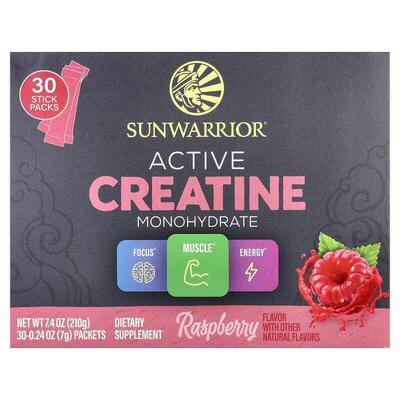太阳勇士,Active Creatine Monohydrate, Raspberry, 30 Packets,