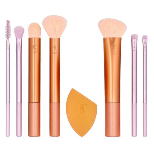 Real Techniques,Level Up Brush + Sponge Set, 8 Pieces