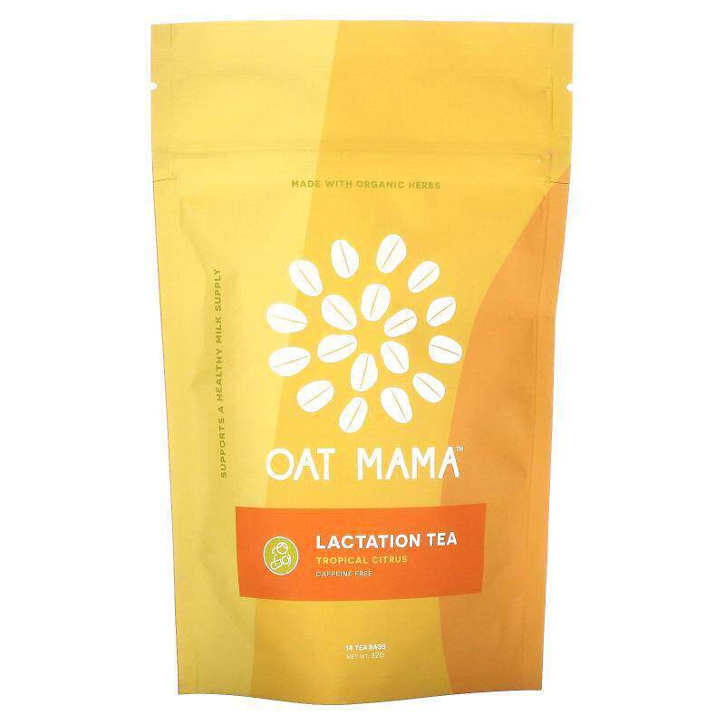Oat Mama,泌乳支持茶，热带柑橘味，无咖啡萃取，14 茶包，32 克