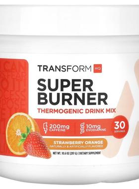 TransformHQ,Super Burner，产热混合饮品，草莓橙味，10.6 盎司2