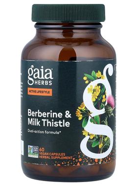 Gaia Herbs,Berberine & Milk Thistle, 60 Vegan Capsules