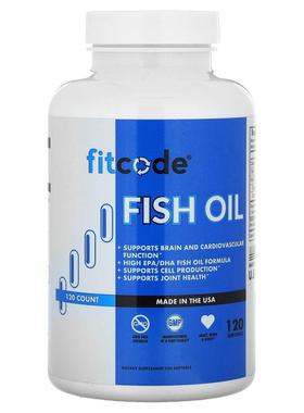 fitcode,鱼油，120 粒软胶囊（每粒软胶囊 1,000 毫克）