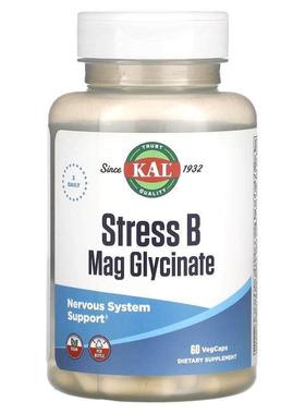 KAL,Stress B 甘氨酸镁，60 粒素食胶囊
