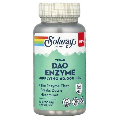 Solaray,Vegan Dao Enzyme, 60,000 HDU, 90 VegCaps
