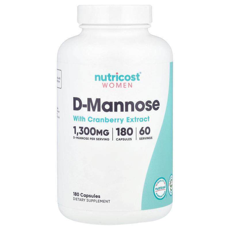 Nutricost,女性，D-甘露糖与蔓越莓提取物，180 粒胶囊