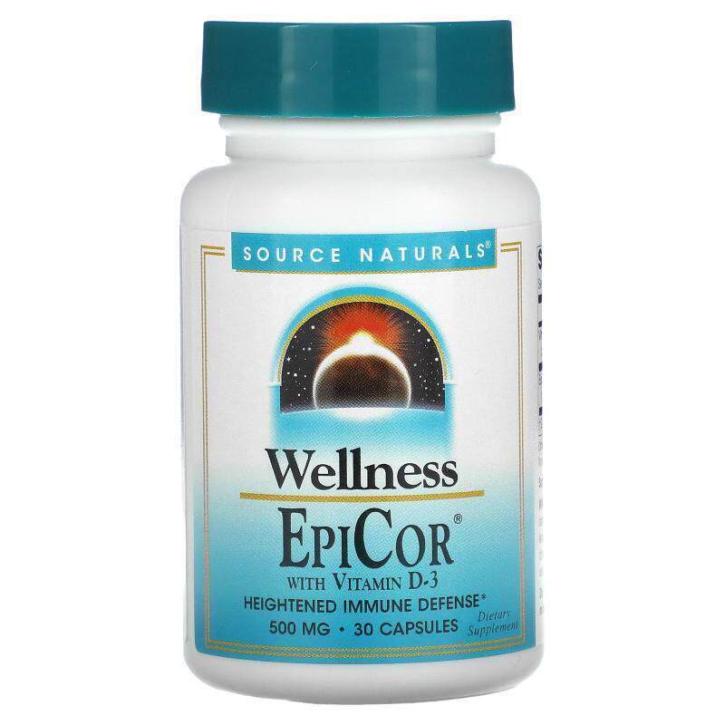 源美,Wellness,EpiCor,含维生素 D-3,500 毫克,30 粒胶囊