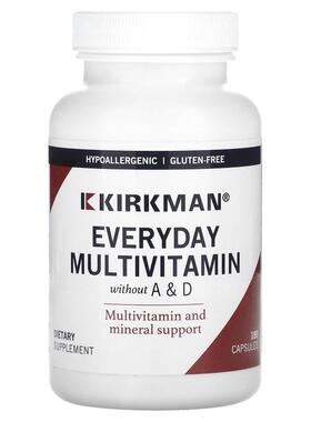 Kirkman Labs,无维生素 A 和 D 的日常多维生素，180 粒胶囊