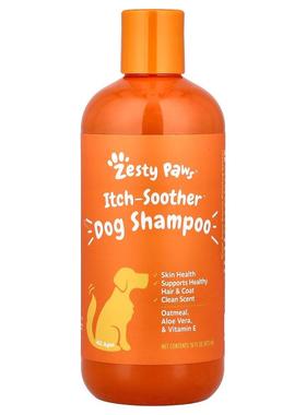 Zesty Paws,Itch-Soother 狗狗洗发水，适用于全年龄段，16 液量