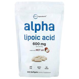 Micro Ingredients,Alpha Lipoic Acid, 300 Softgels (200 mg Pe