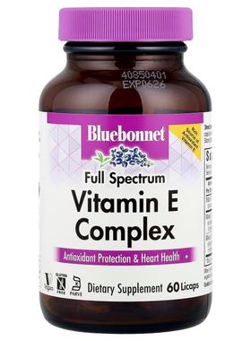 Bluebonnet Nutrition,维生素 E 复合物，60粒液体胶囊
