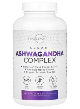 TypeZero,清洁，南非醉茄复合体，180 粒胶囊