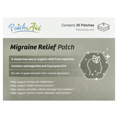 PatchAid,Migraine Relief Patch, 30 Patches