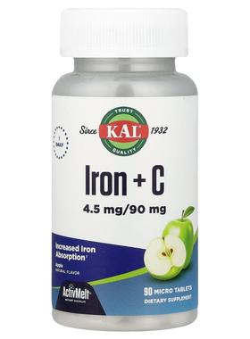 KAL,铁 + C，苹果，90 片迷你片