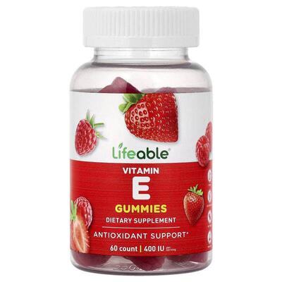 Lifeable,Vitamin E Gummies, Berry, 60 Gummies (60 mg Per gum