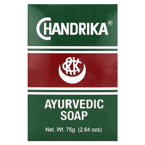Chandrika Soap,阿育吠陀块皂，1 块，2.64 盎司（75 克）