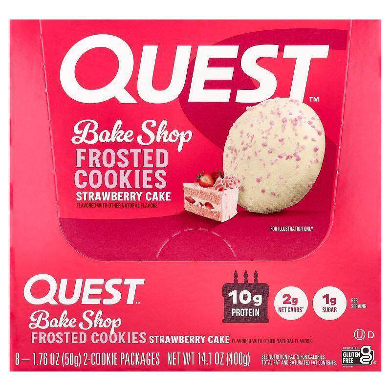 Quest Nutrition,烘培店糖霜曲奇，草莓蛋糕味，8 包，每包 1.76