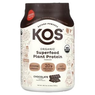 KOS,有机 Superfood 植物蛋白质粉,巧克力味,2.4 磅(1,092 克